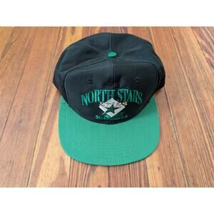 Minnesota North Stars Black Mens AJD VTG Snapback Hat